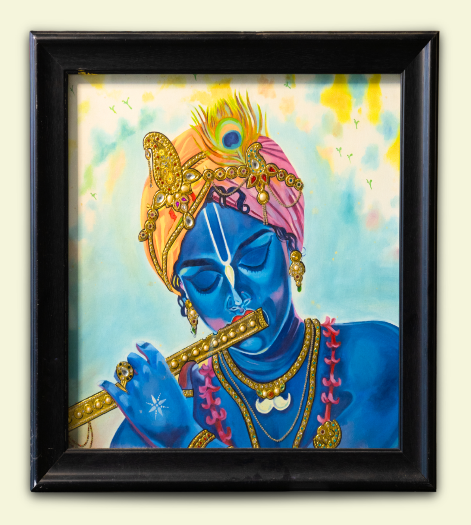 Krishna oil canvas Painting
